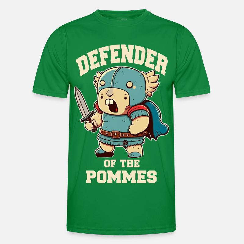 Defender Krieger mit Schwert Männer Funktions-T-Shirt