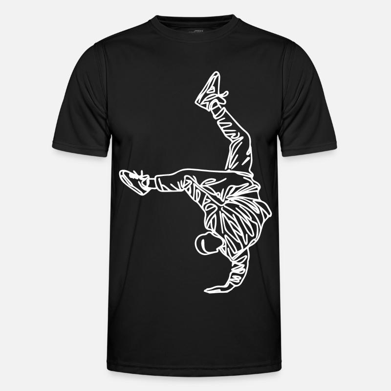 Breakdancer Sketch - Men's Functional T-Shirt - black