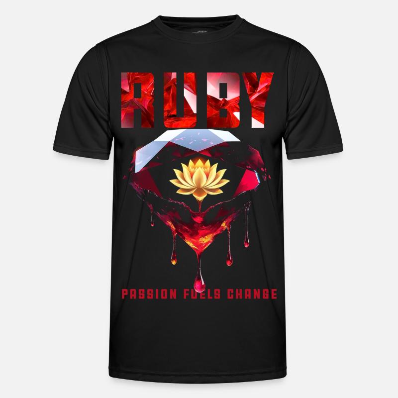 Pierre de naissance Rubis de Juillet T-shirt sport Homme