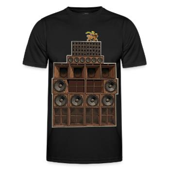 Reggae Soundsystem - Männer Funktions-T-Shirt - Schwarz - Vorne - AI Model Male 178 dark (178cm)