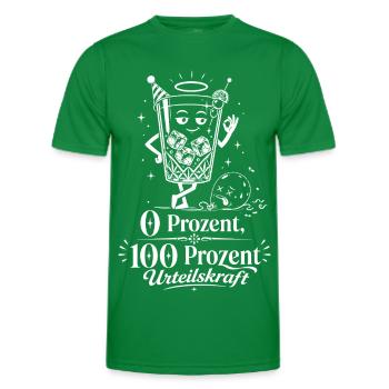 100 Prozent Urteilskraft - Männer Funktions-T-Shirt - Kelly Green - Vorne - AI Model Male 178 dark (178cm)