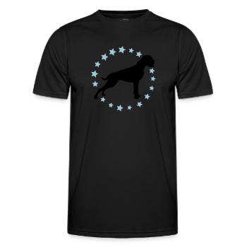 Boxer Sternenkreis 2 farb - Männer Funktions-T-Shirt - Schwarz - Vorne - AI Model Male 178 dark (178cm)
