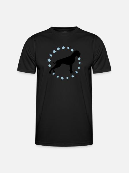 Boxer Sternenkreis 2 farb - Männer Funktions-T-Shirt - Schwarz