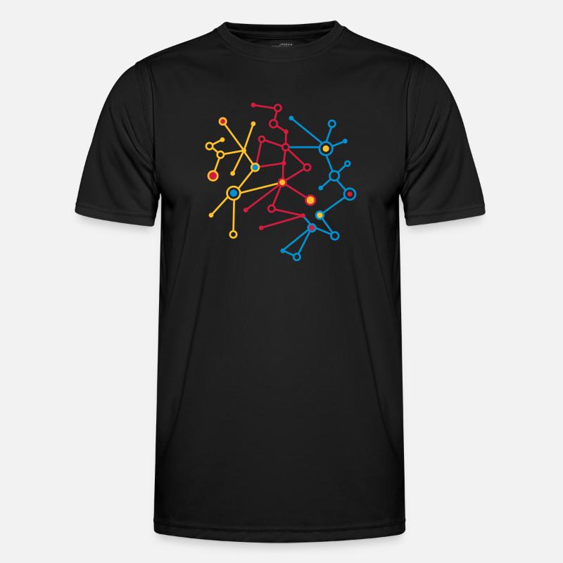 molecular pattern - Men's Functional T-Shirt - black