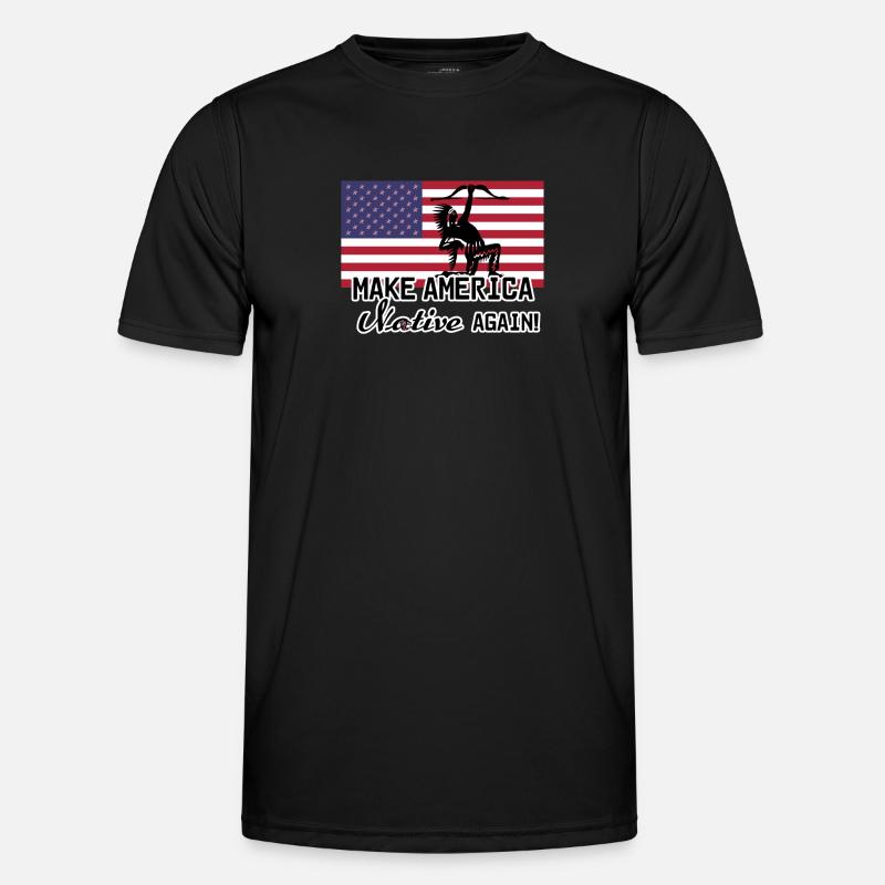Make America Native again - Men's Functional T-Shirt - black