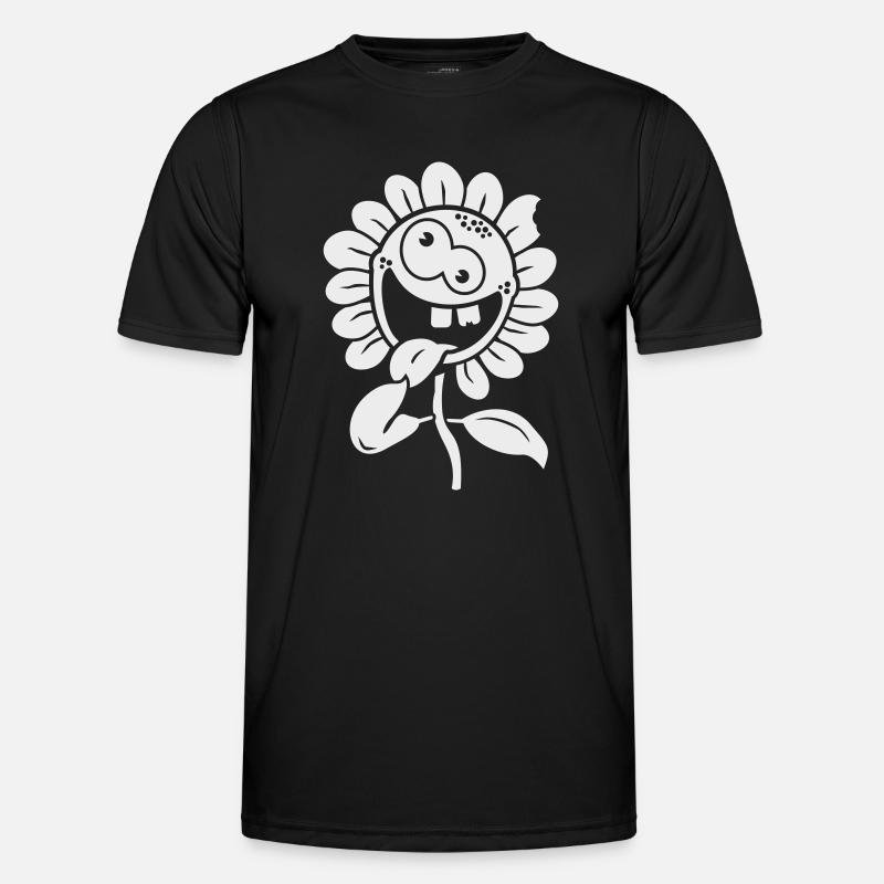 crazy flower negative 1c - Men's Functional T-Shirt - black