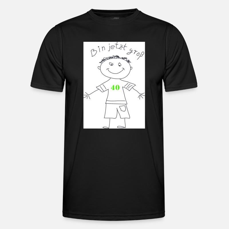 Bin jetzt groß! - Männer Funktions-T-Shirt - Schwarz