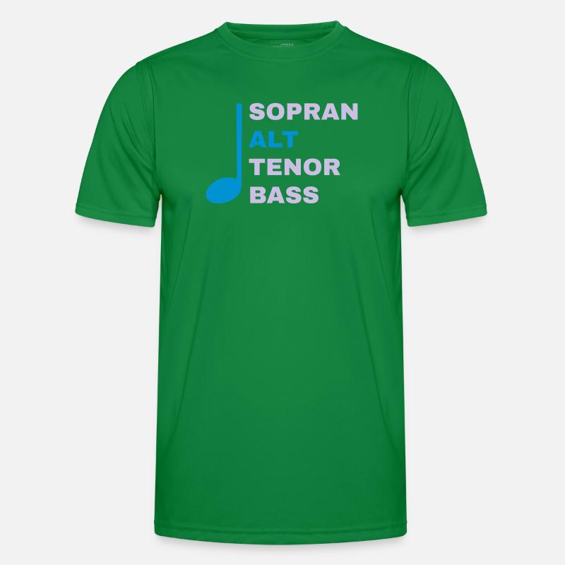 SATB mit Note - Alt Männer Funktions-T-Shirt