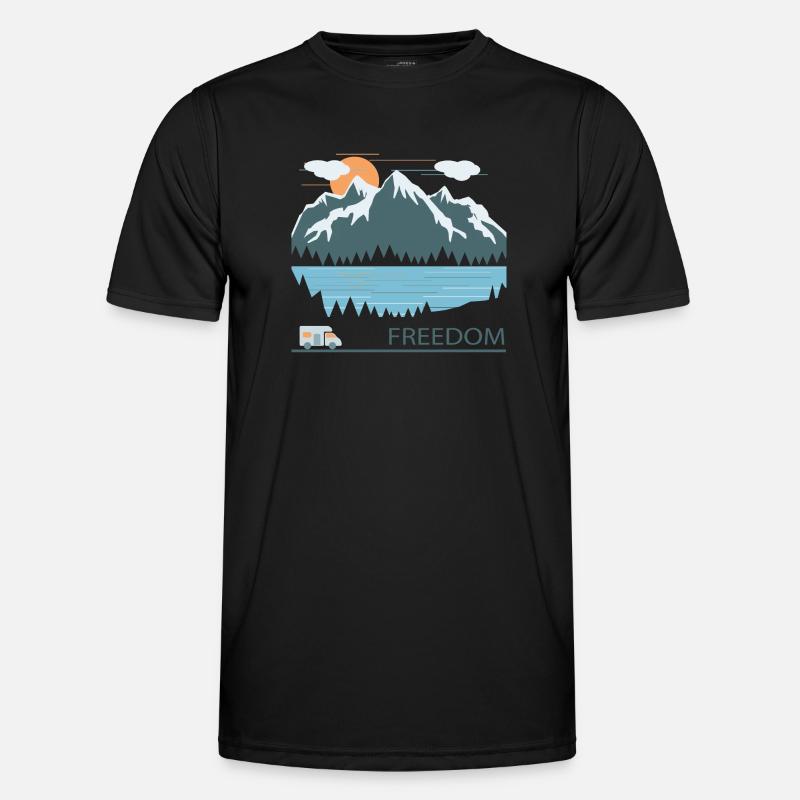 camping - Men's Functional T-Shirt - black