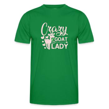 Crazy goat lady - Men's Functional T-Shirt - kelly green - Front - AI Model Male 178 dark (178cm)