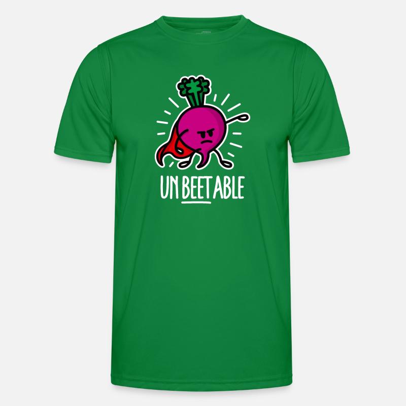 Unbeetable / unbeatable beetroot beet on dark Men's Functional T-Shirt