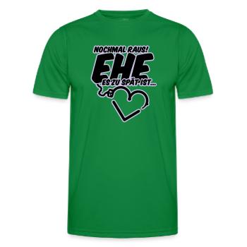 bachelor party wedding shower wedding - Men's Functional T-Shirt - kelly green - Front - AI Model Male 178 dark (178cm)