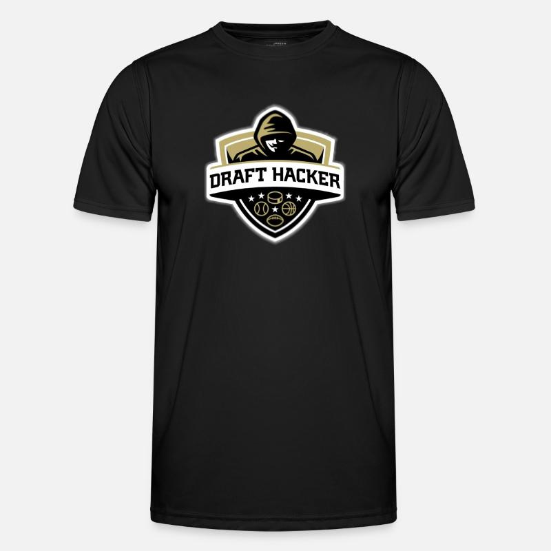 Draft hacker - Men's Functional T-Shirt - black