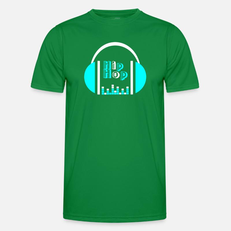 Neonkopfhörer mit Equalizer-Design Männer Funktions-T-Shirt