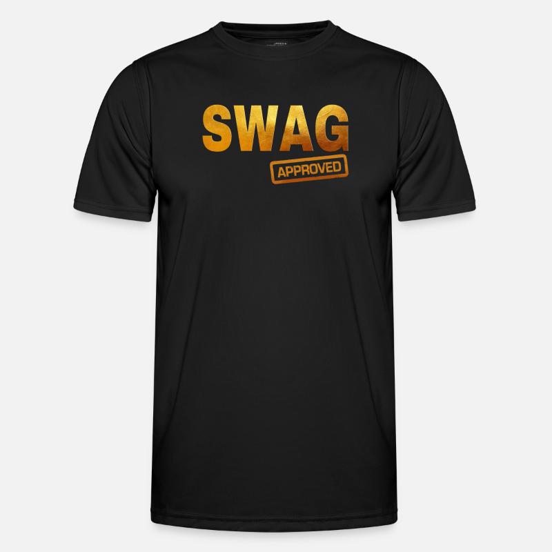 Bold Retro Typography Design - Men's Functional T-Shirt - black