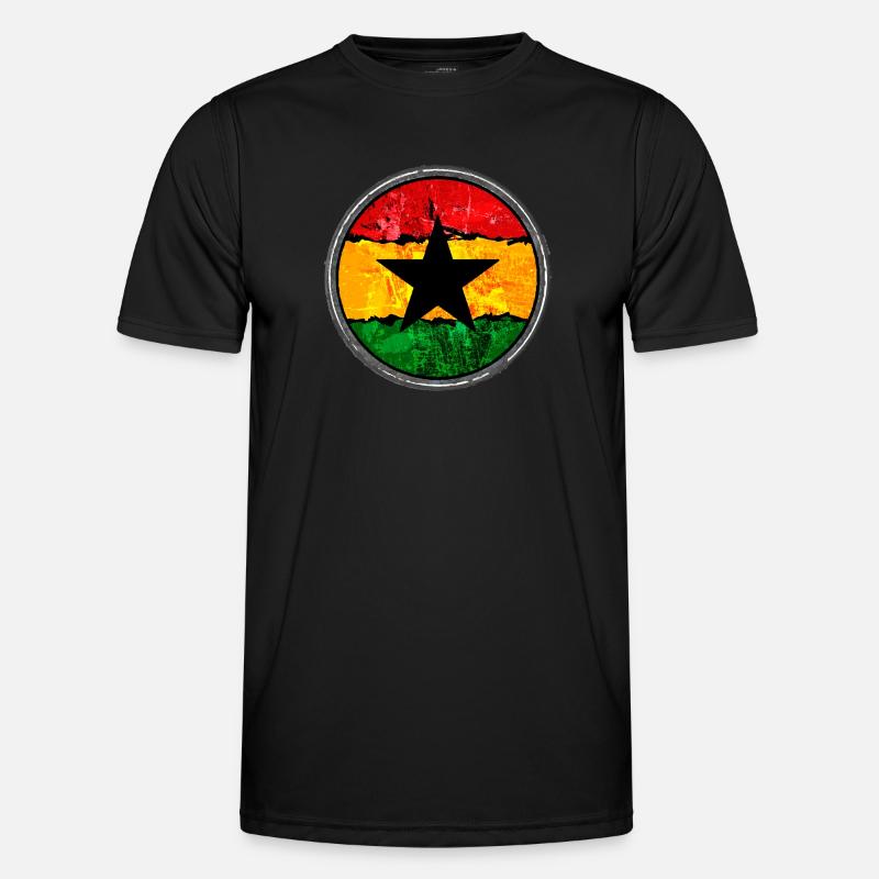 Rasta  mit Stern Männer Funktions-T-Shirt