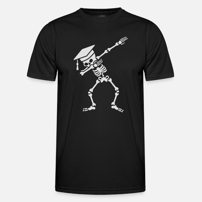 Dab skeleton dabbing student - pass exams - Men's Functional T-Shirt - black