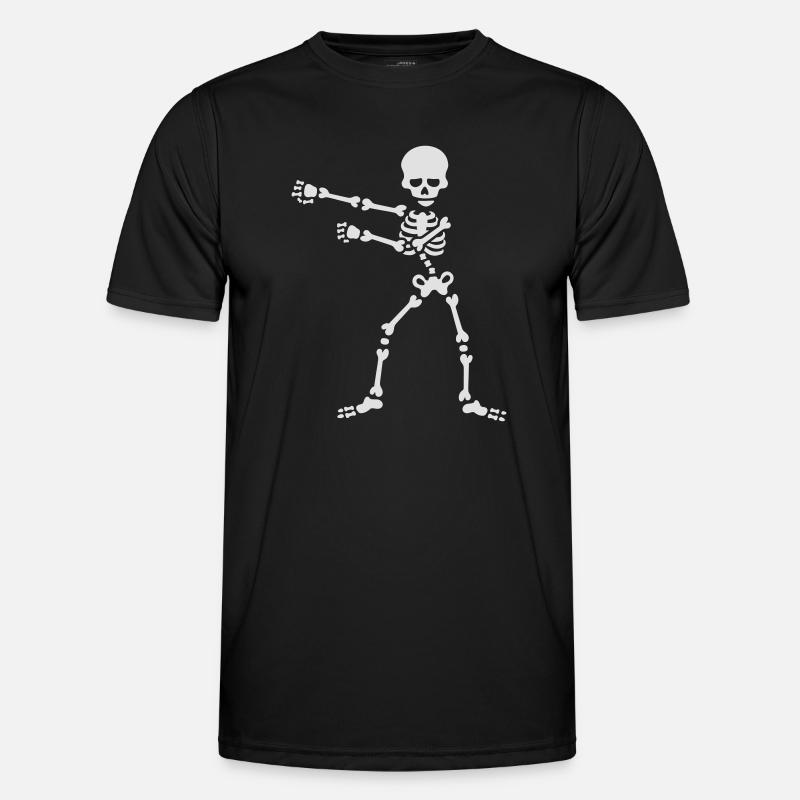 The floss dance flossing backpack boy kid skeleton - Men's Functional T-Shirt - black