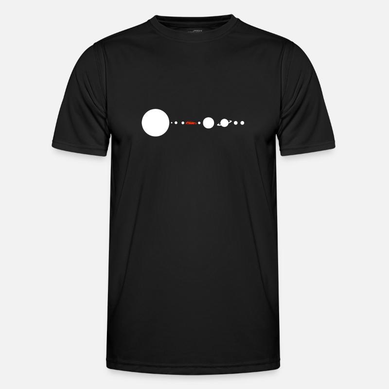 Tesla in Space Solar System SpaceX - Men's Functional T-Shirt - black
