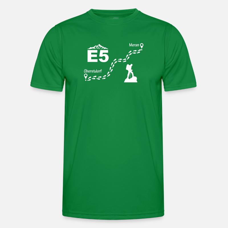 E5 Alpenüberquerung Männer Funktions-T-Shirt