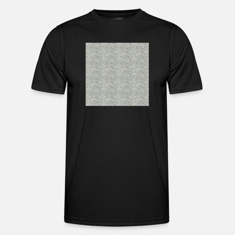 Gemusterter Granitstein in Grautönen - Men's Functional T-Shirt - black