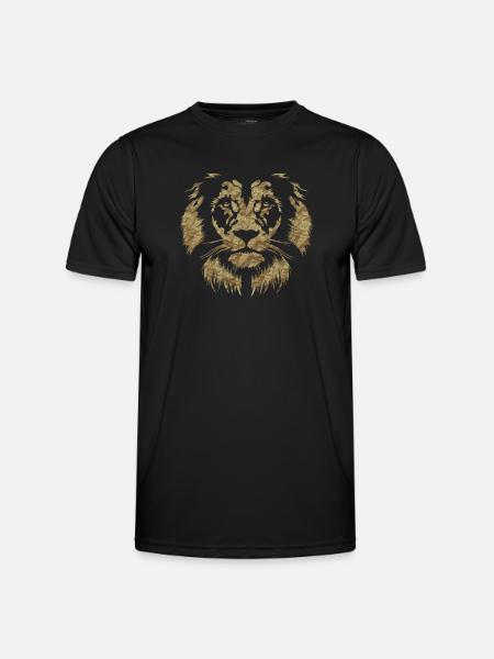 Classic Paper Lion Head - Men's Functional T-Shirt - black