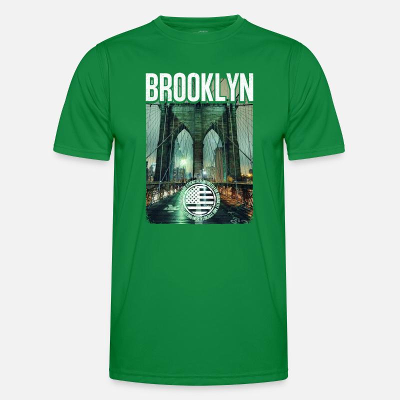 Brooklyn Bridge Night Glow Men's Functional T-Shirt