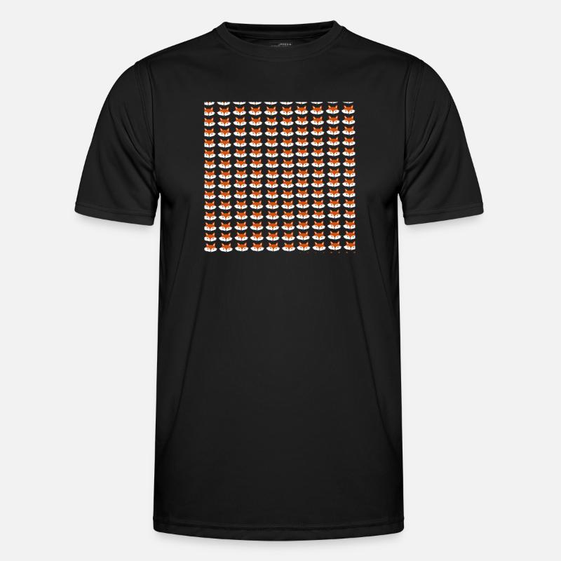Fox head pattern, children's pattern - Men's Functional T-Shirt - black