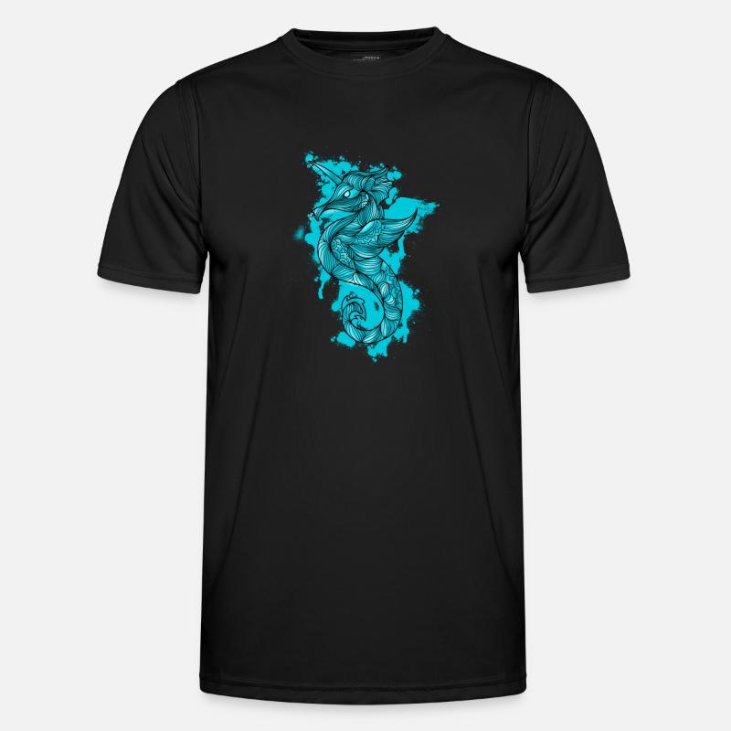 Seepferd Männer Funktions-T-Shirt