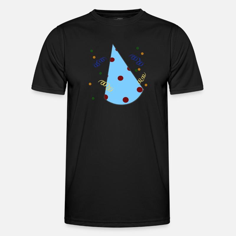 Fødselsdagshat, børnefødselsdagsfest - Funktionsshirt til herrer - sort
