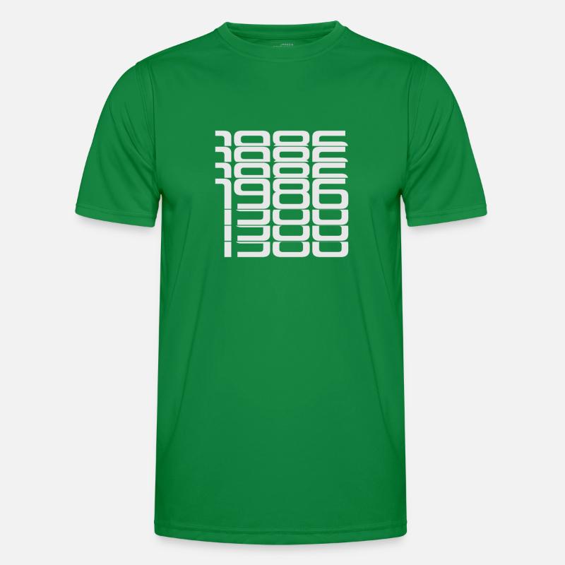 1986 Stack Digits Pattern Men's Functional T-Shirt