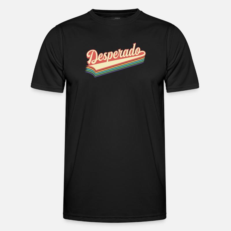 Desperado Retro Text - Men's Functional T-Shirt - black