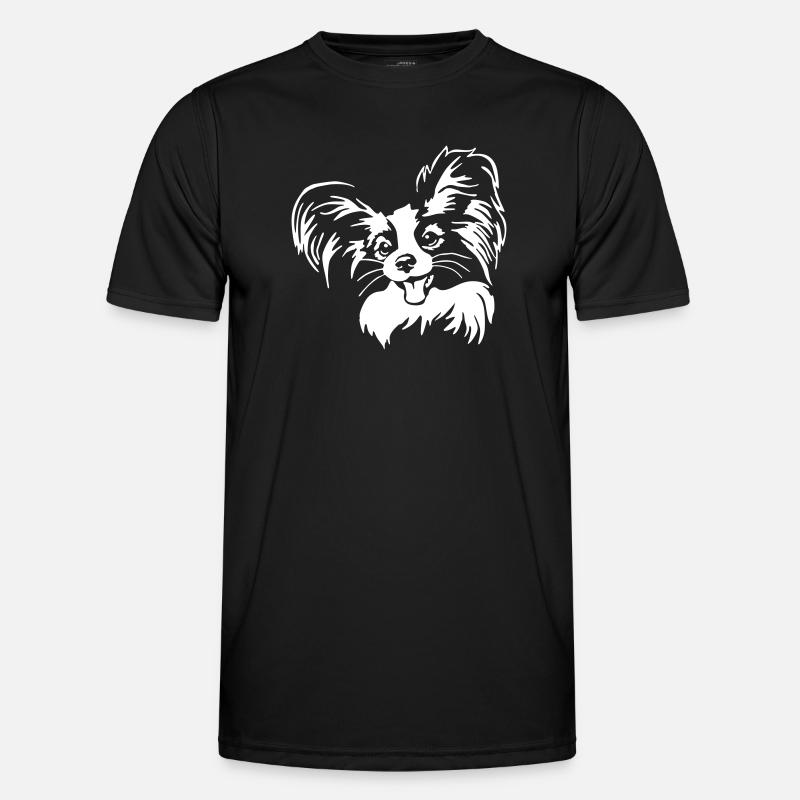Papillon head "Black Edition" - Men's Functional T-Shirt - black