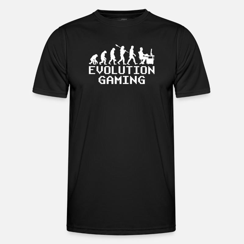 Pc Gaming Evolution - Männer Funktions-T-Shirt - Schwarz
