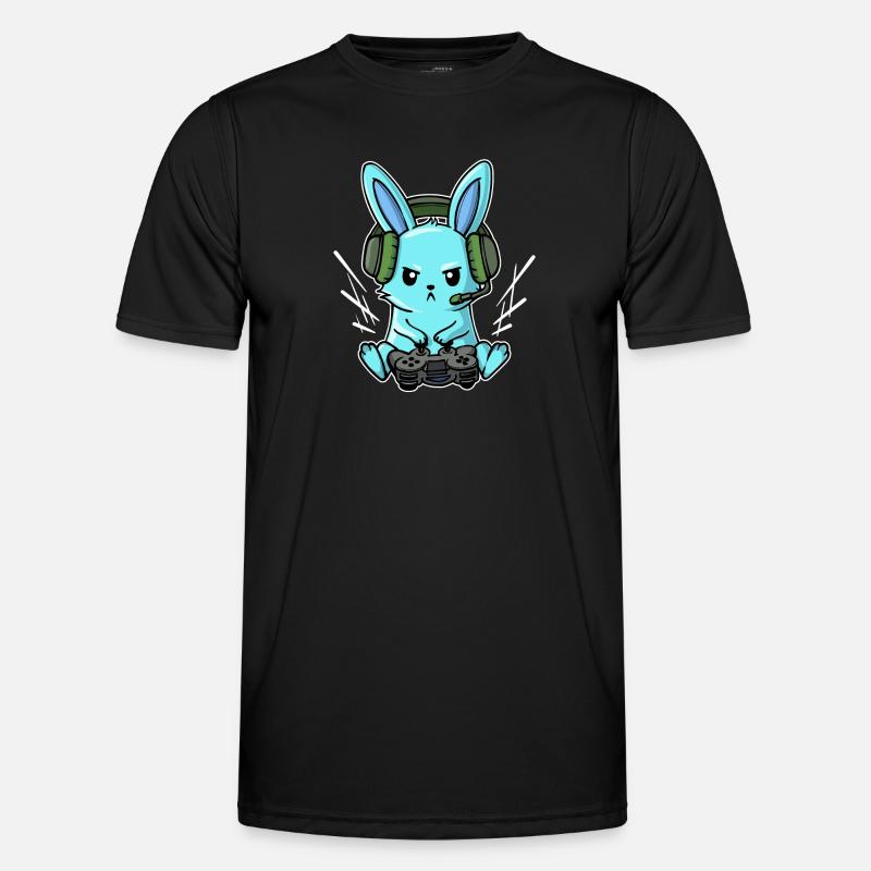 Gamer Headset Controller Joystick Zocker - Männer Funktions-T-Shirt - Schwarz