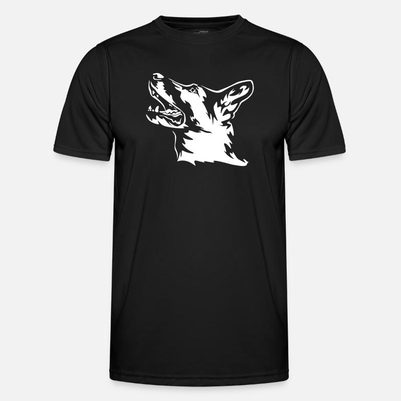 German Shepherd Head "Black Edition" - Men's Functional T-Shirt - black