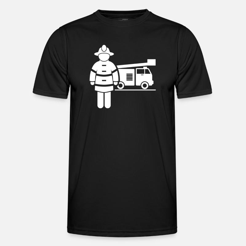 Feuerwehrmann Floriansjünger Brandbekämpfer - Männer Funktions-T-Shirt - Schwarz