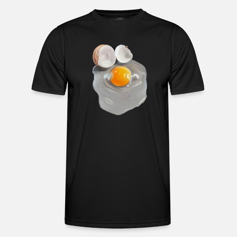 image d’oeuf en gris abstrait T-shirt sport Homme