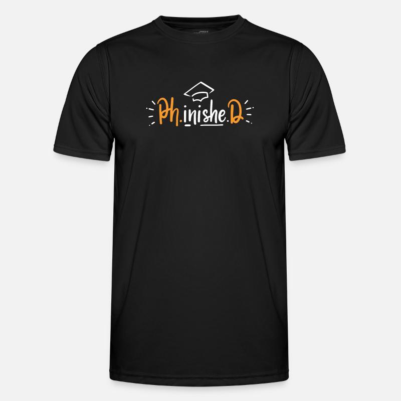 PhD Doktorat Abschluss - Männer Funktions-T-Shirt - Schwarz