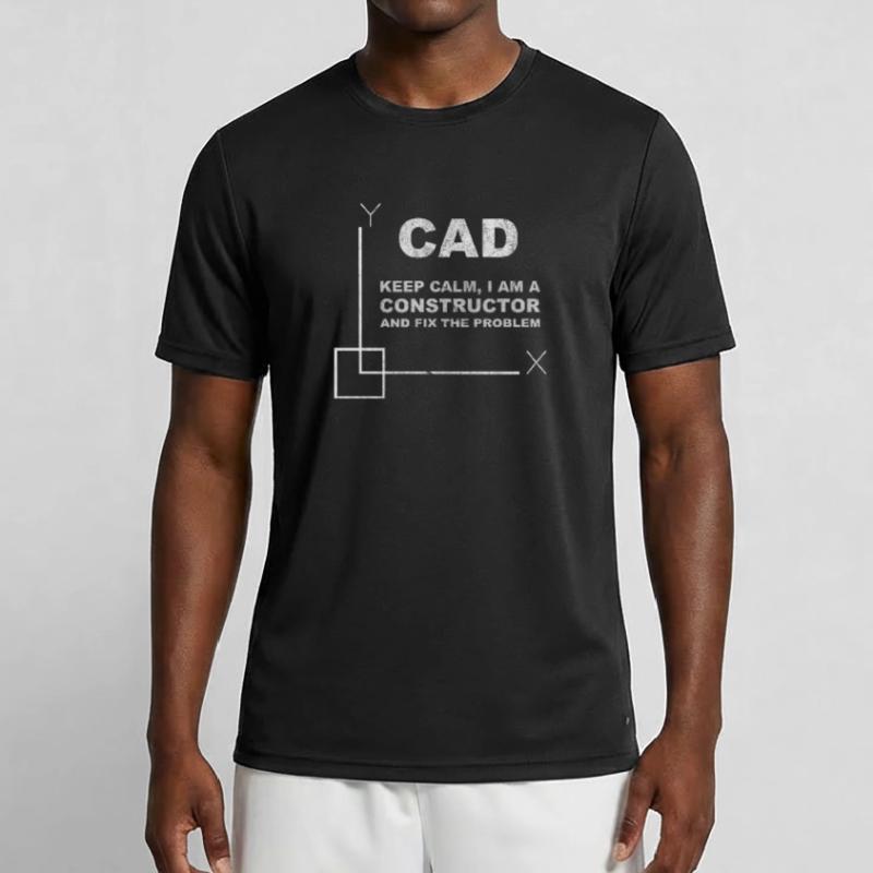CAD Keep Calm Constructor Engineering Men's Functional T-Shirt