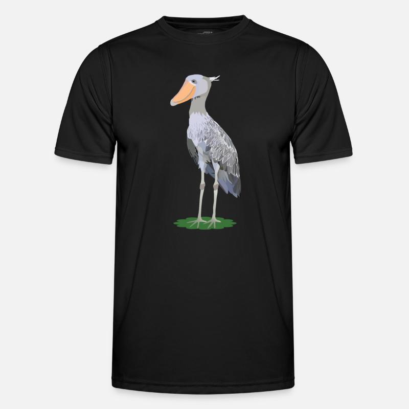 Steffen, Schuhschnabel - Männer Funktions-T-Shirt - Schwarz