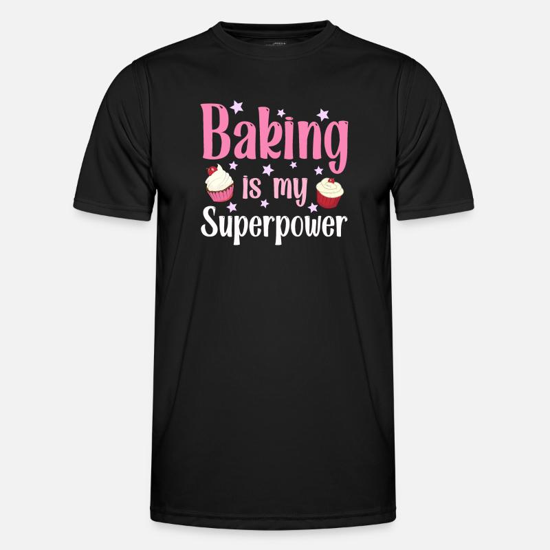 Backen Bäcker Bäckerin - Männer Funktions-T-Shirt - Schwarz
