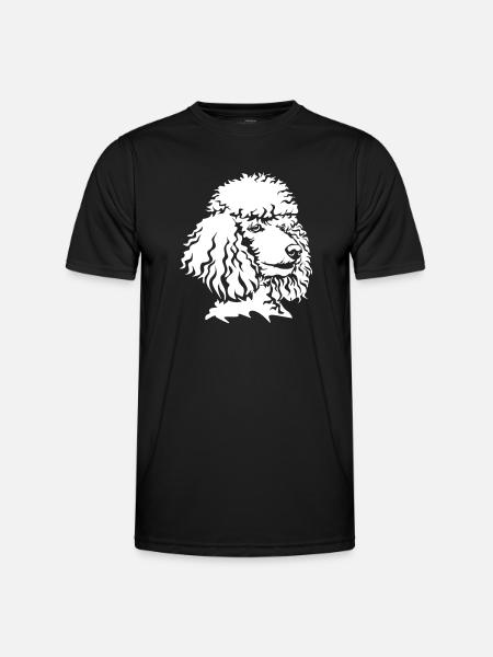 Poodle head "Black Edition" - Men's Functional T-Shirt - black