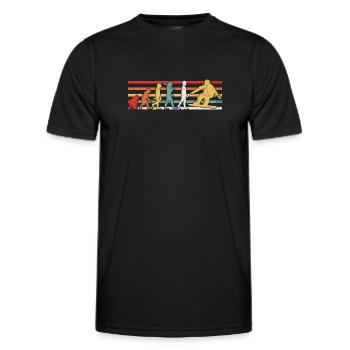 Snowboarder Snowboard - Männer Funktions-T-Shirt - Schwarz - Vorne - AI Model Male 178 dark (178cm)
