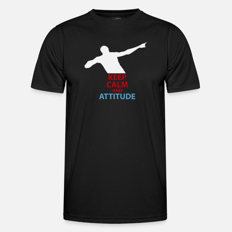 Ruhe und Attitüde Silhouette - Männer Funktions-T-Shirt - Schwarz