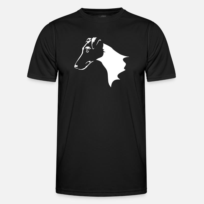 Foxterrier Kopf "Black Edition" - Männer Funktions-T-Shirt - Schwarz