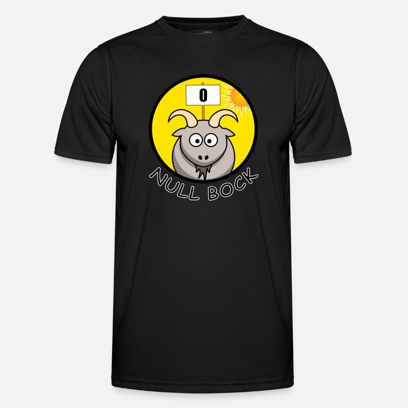 Null Bock Kein Bock Schafbock Ziegenbock Geschenk - Männer Funktions-T-Shirt - Schwarz