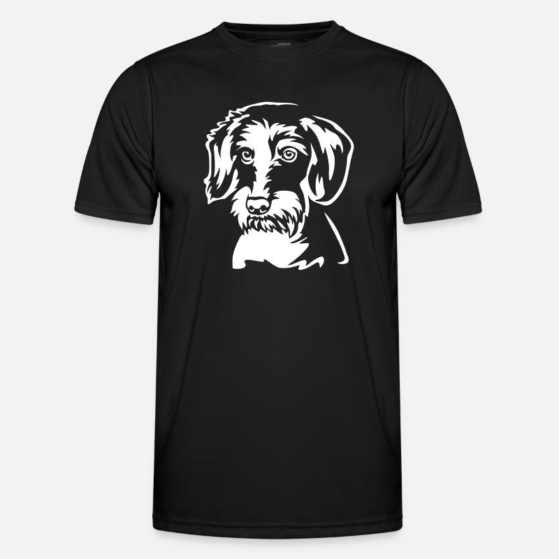 Dachshund Head "BlackEdition" - Men's Functional T-Shirt - black