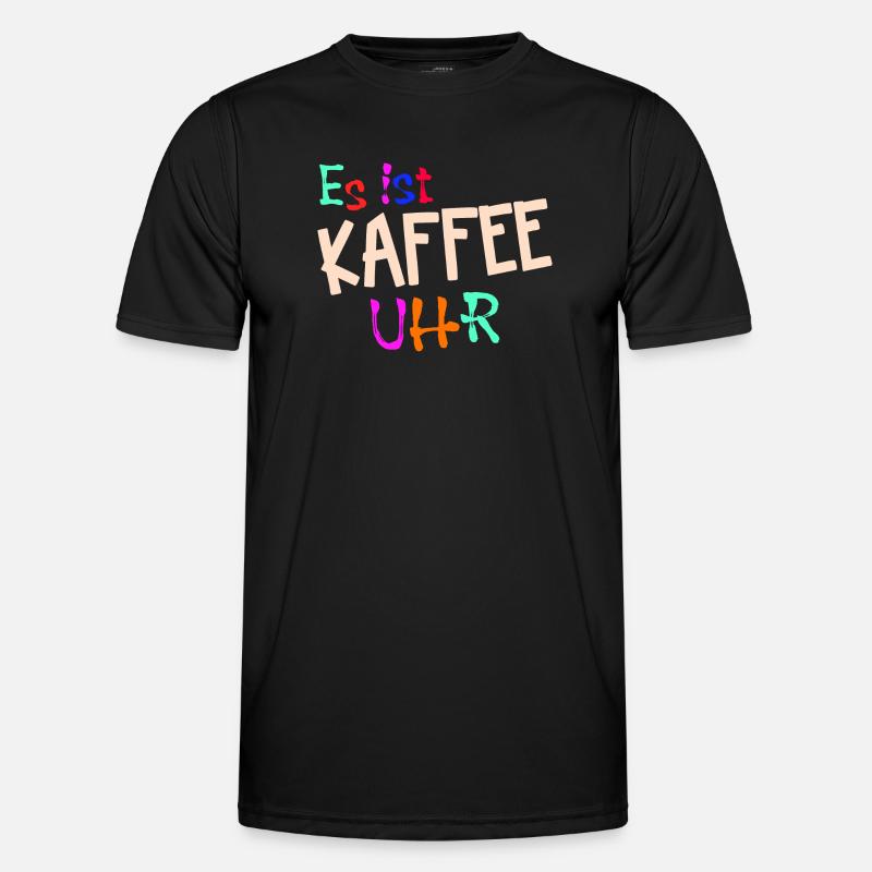 Kaffeeliebhaber Kaffeetrinker Kaffe Statement - Männer Funktions-T-Shirt - Schwarz