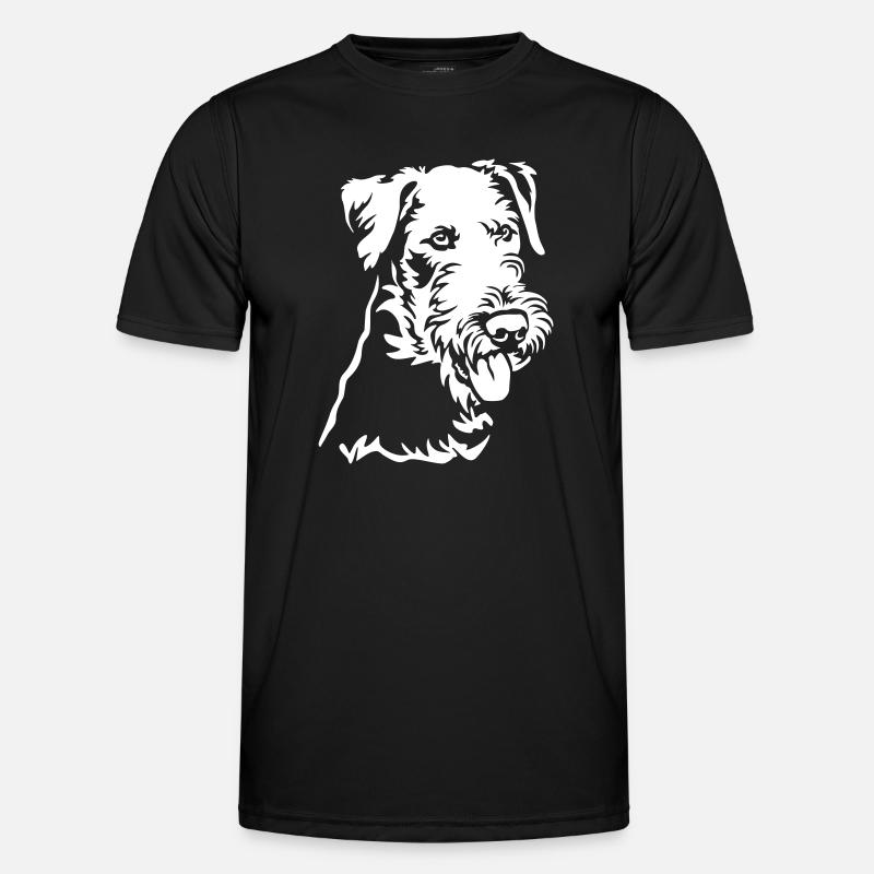 Airedale Terrier Head "Black Edition" - Men's Functional T-Shirt - black